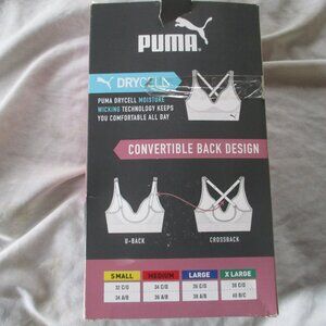 Puma Performance 2 Pack Seamless Sports Bra Size Small 32 C/D and 34 A/B,  NWT